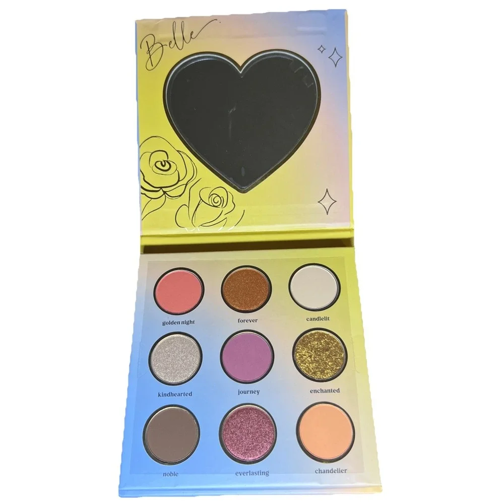 The Creme Shop Disney Princess Belle Enchanted Rose 9 Color Eyeshadow Palette...